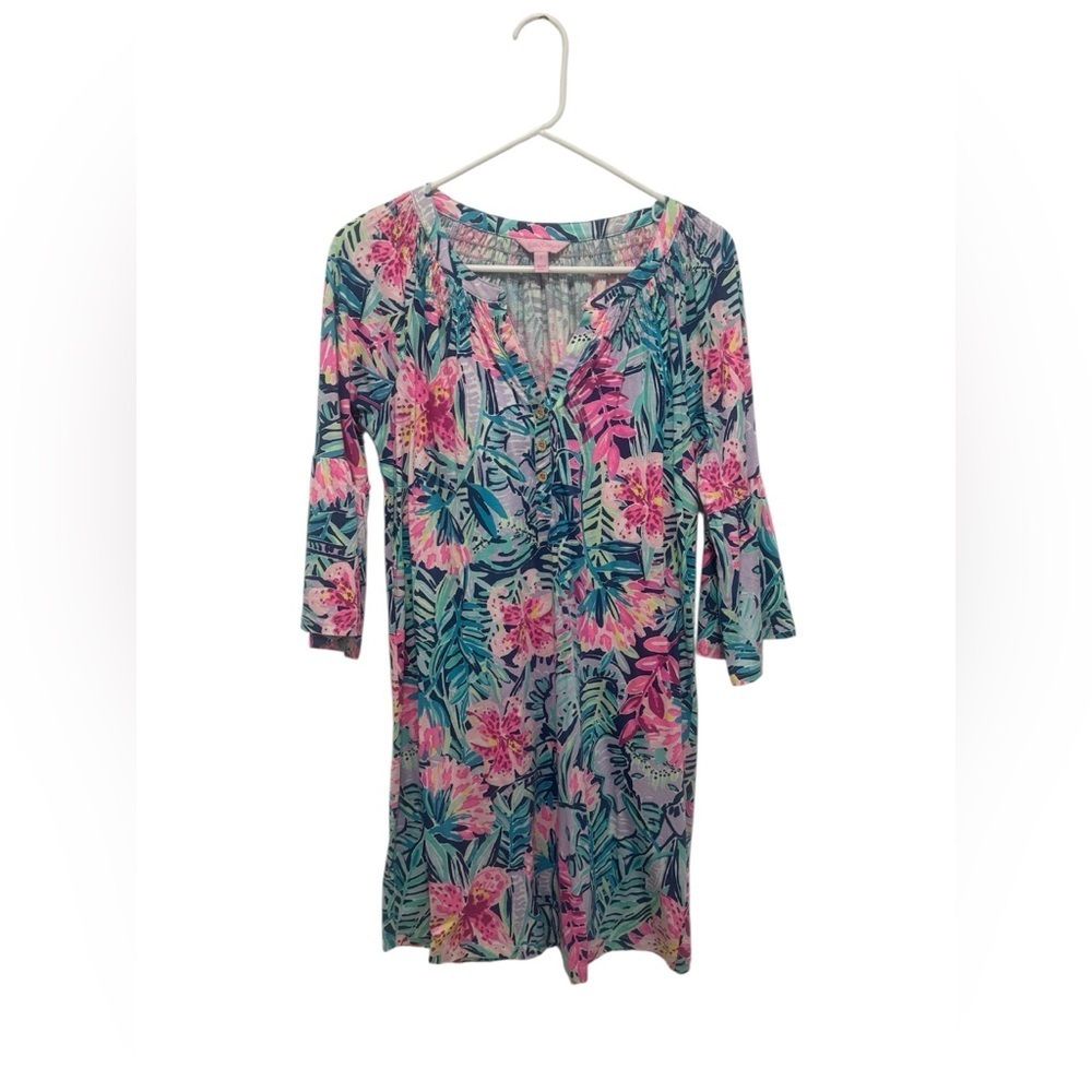 Lilly Pulitzer Multicolor Tropical Dress Teagan Mini Dress Size Small